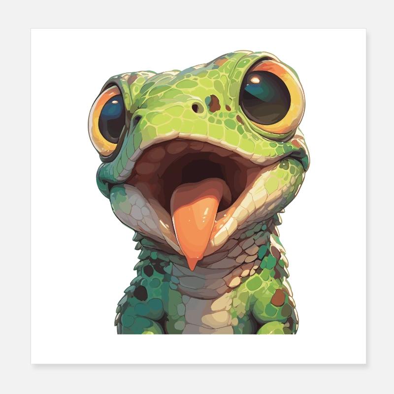 Eidechsen Eidechse Poster 20x20 cm