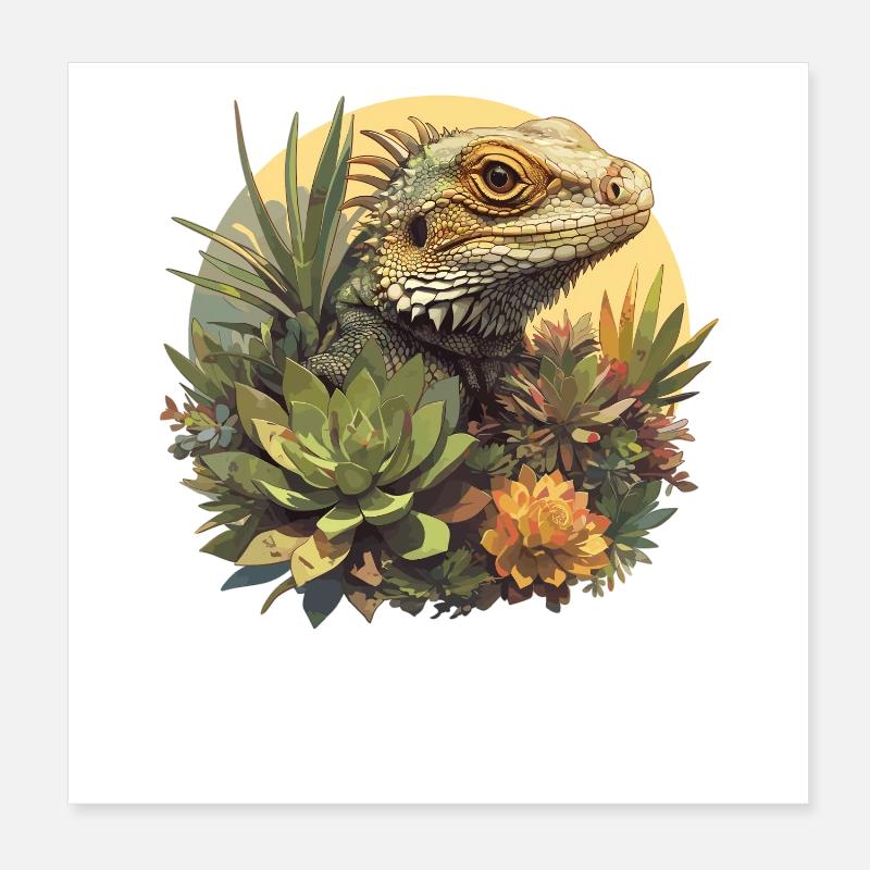 Eidechsen Eidechse Poster 20x20 cm