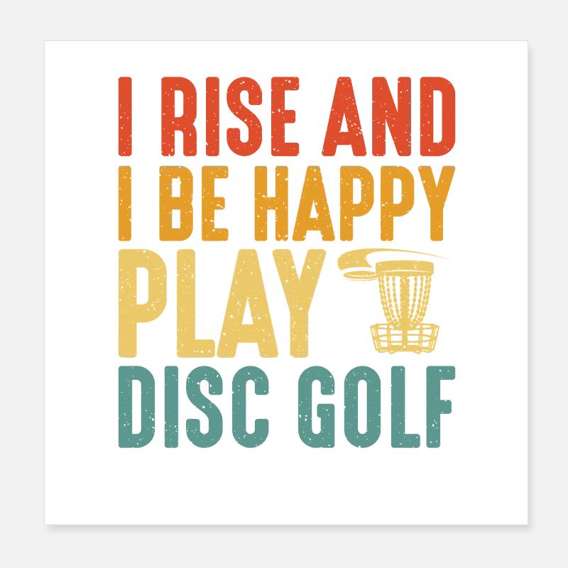 Disc Golf Gifts Disc Golf Poster 8" x 8" (20x20 cm)
