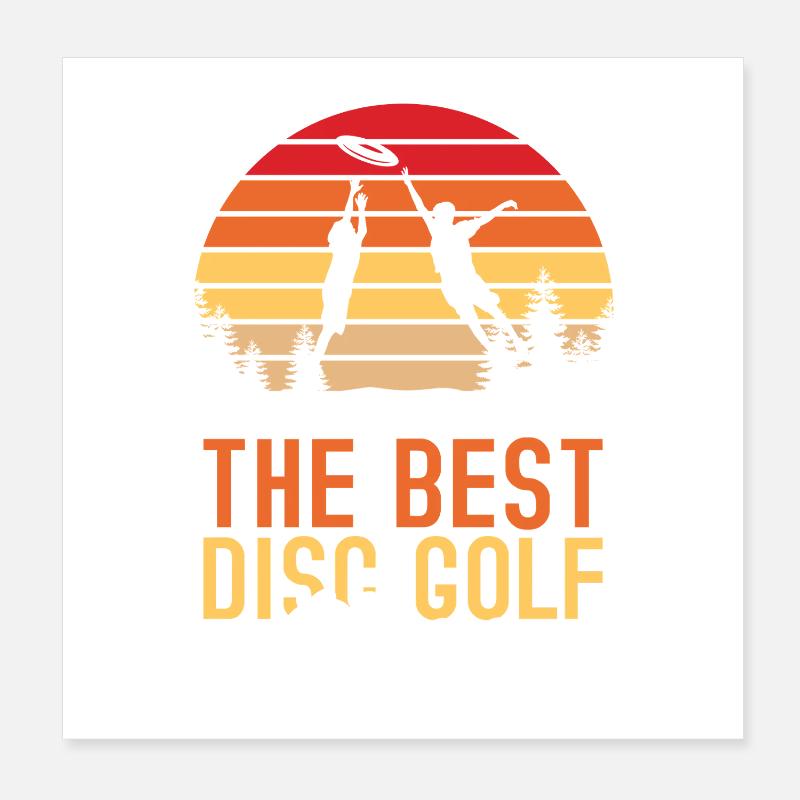 Disc Golf Geschenke Discgolf Poster 20x20 cm