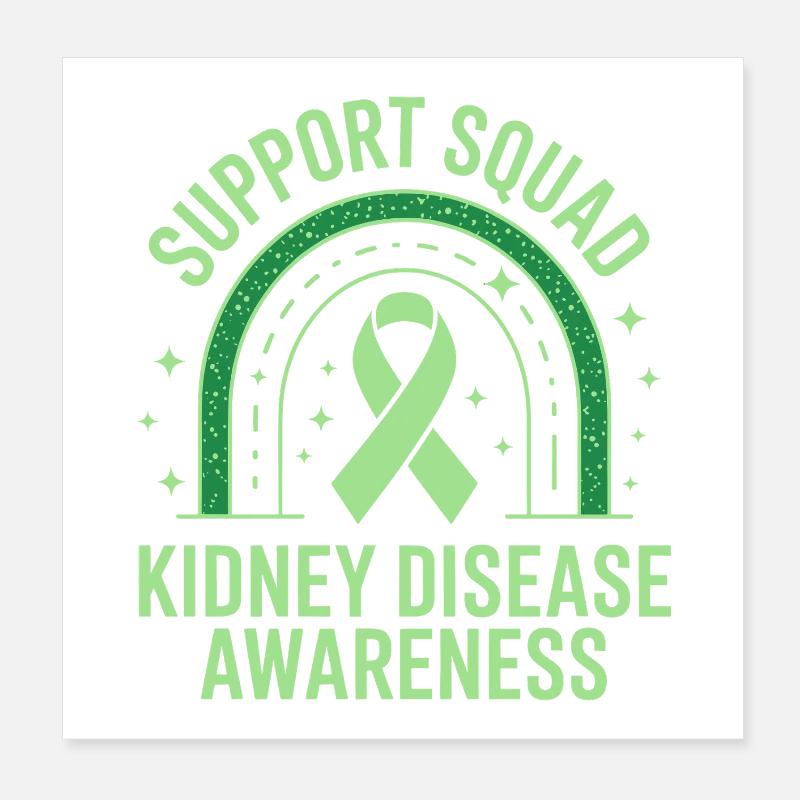 Nierenbewusstsein des Support Squad Poster 20x20 cm