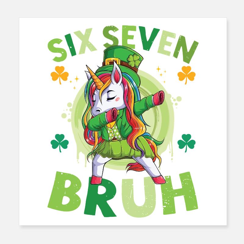 La licorne Saint-Patrick Poster 20 x 20 cm