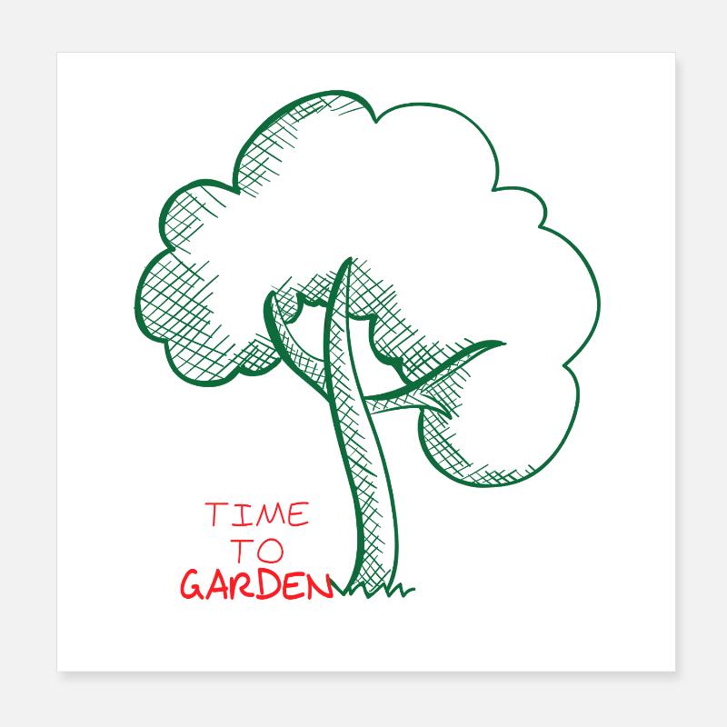 Time for the garden Poster 8" x 8" (20x20 cm)