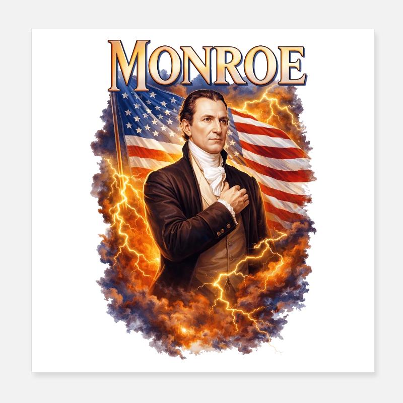 Monroe Patriotic Storm Poster 8" x 8" (20x20 cm)