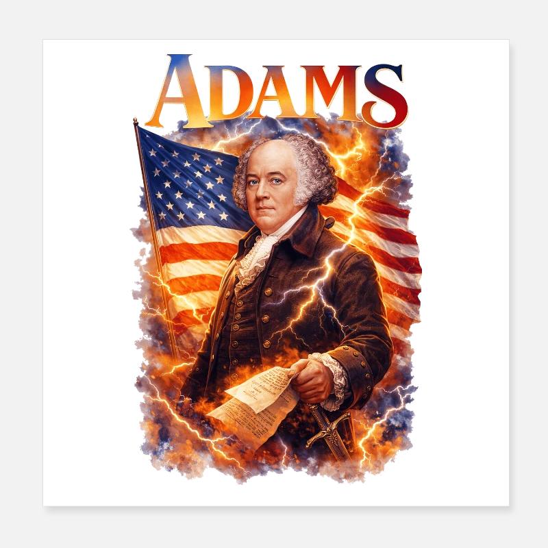 Founding father in a thunderstorm Poster 8" x 8" (20x20 cm)