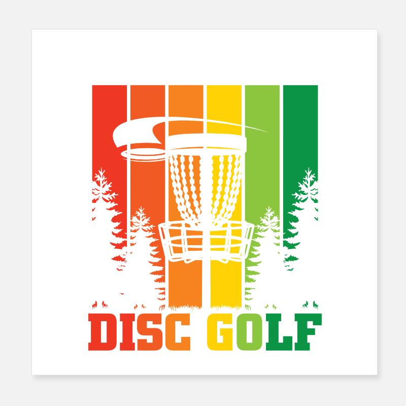 Disc Golf Geschenke Discgolf Poster 20x20 cm