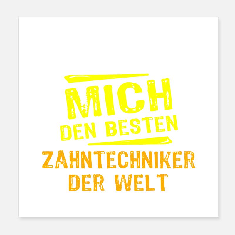 Dental Technician Gift Poster 8" x 8" (20x20 cm)
