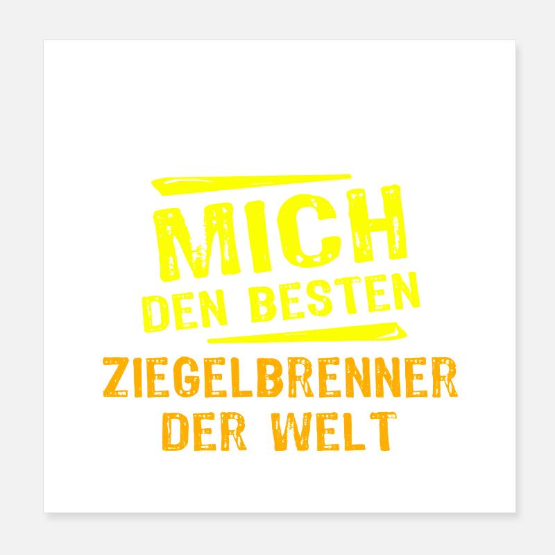Cadeau Brick Burner Poster 20 x 20 cm