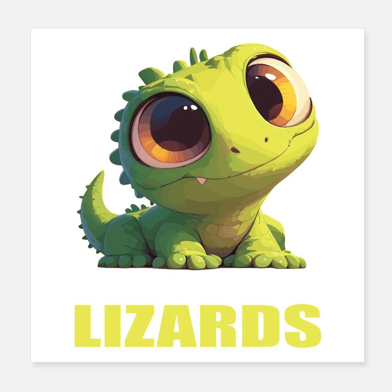 Lizards Lizard Poster 8" x 8" (20x20 cm)