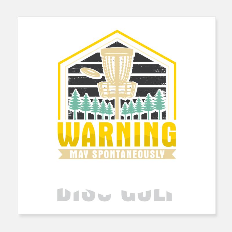 Cadeaux de disc golf Disc Golf Poster 20 x 20 cm