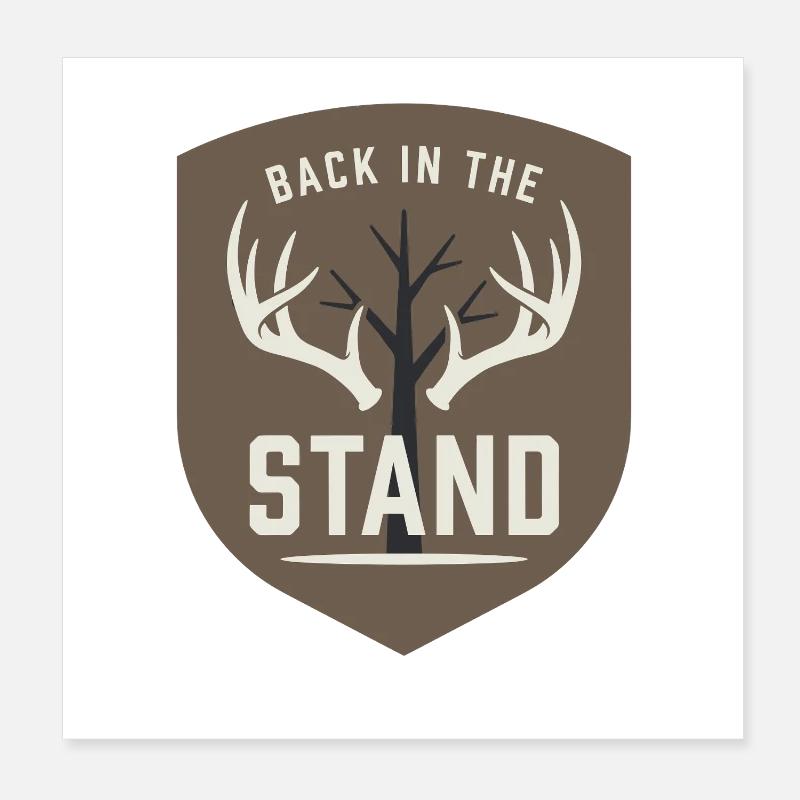 Chasseur à queue blanche Chasse au cerf Poster 20 x 20 cm