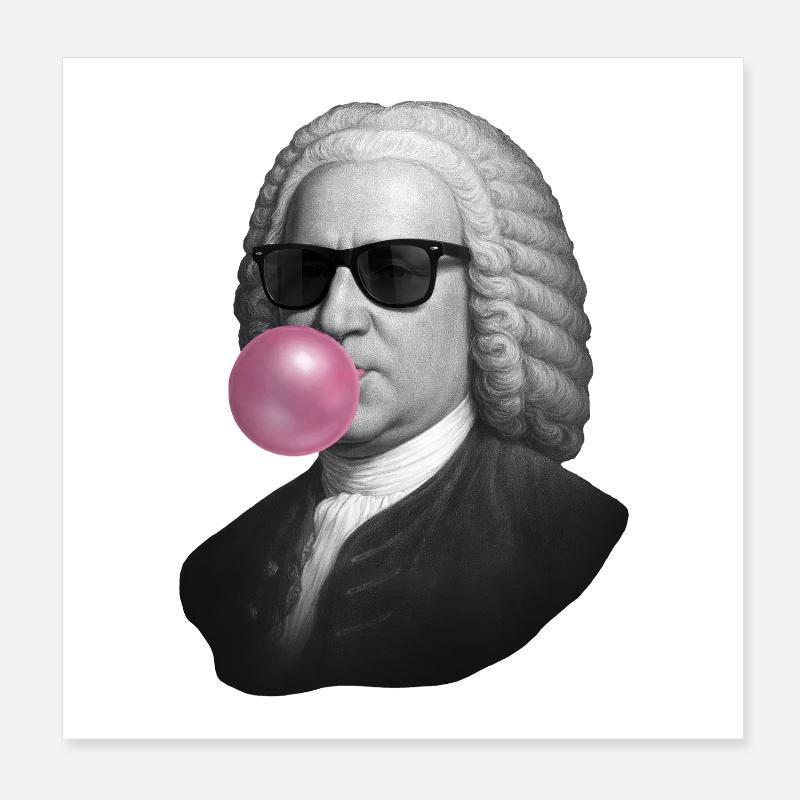 Barock Pop mit Kaugummi Poster 20x20 cm