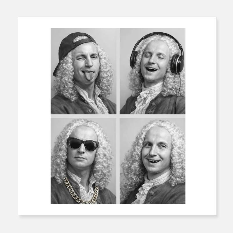 Antonio Vivaldi Poster 20x20 cm