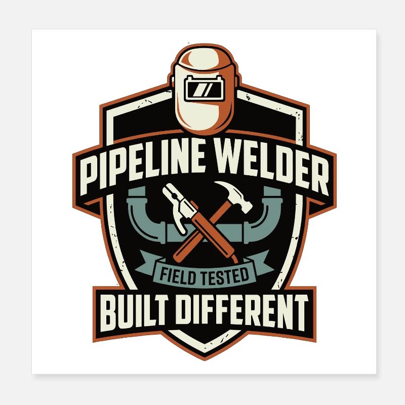 Motiv pour soudeur de pipeline construit différemment Poster 20 x 20 cm