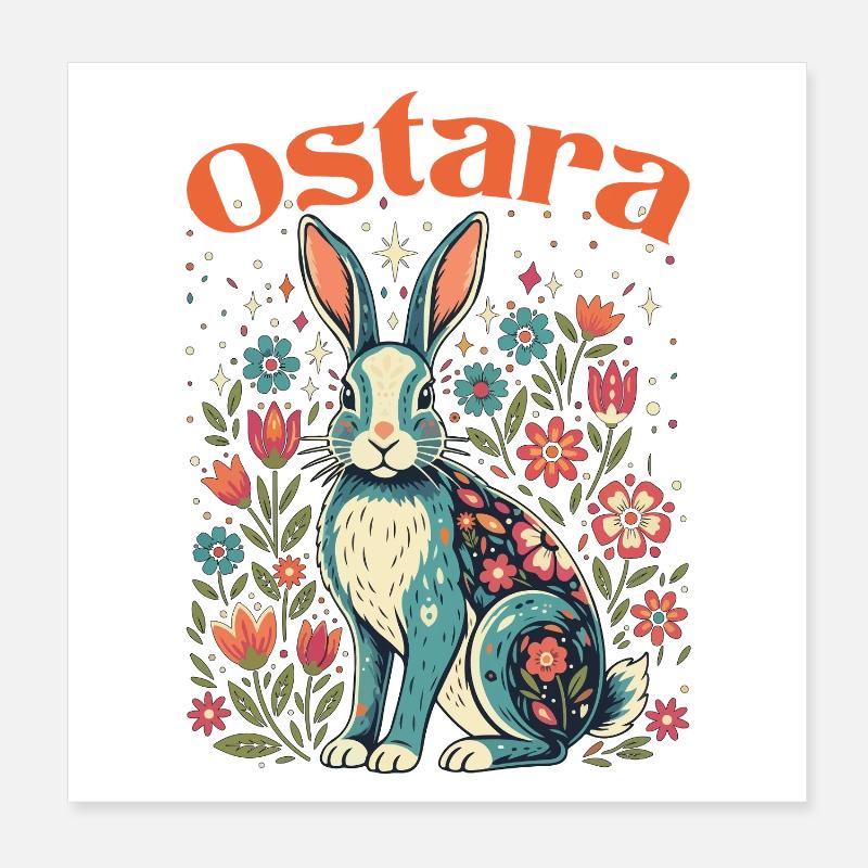 Ostara Blessings Happy Easter Ostara Poster 8" x 8" (20x20 cm)