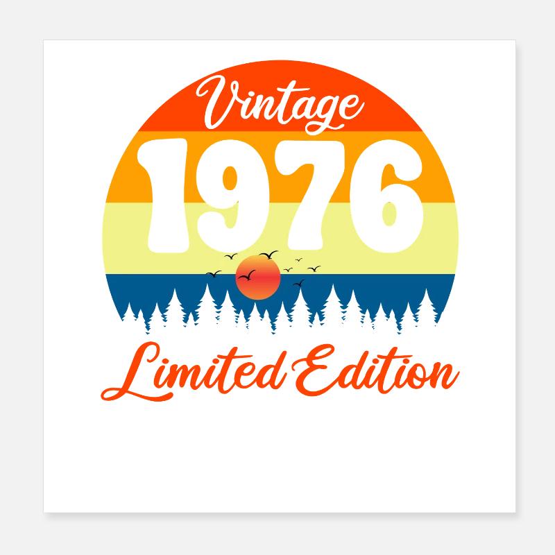 50-jähriges Jubiläumsgeschenk 1976 Jubiläum Poster 20x20 cm