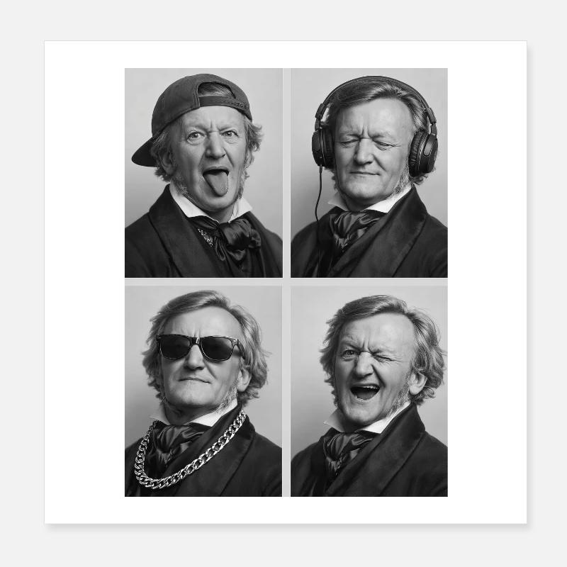 Richard Wagner Poster 20 x 20 cm