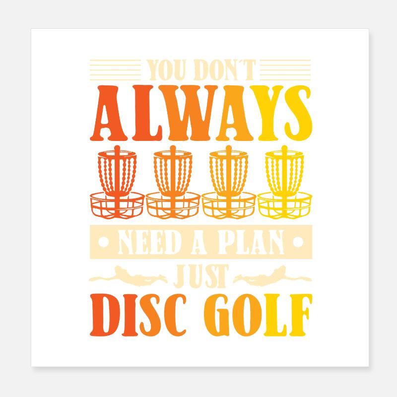 Disc Golf Geschenke Discgolf Poster 20x20 cm