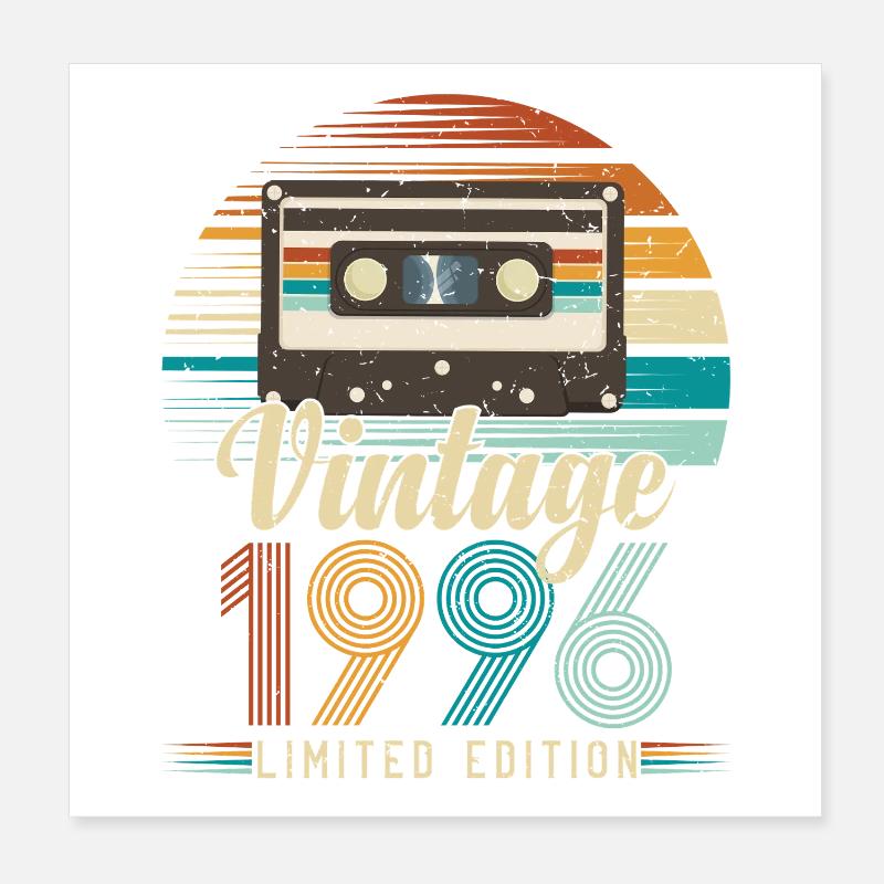 30 Year Anniversary 1996 Birthday Gift Poster 8" x 8" (20x20 cm)