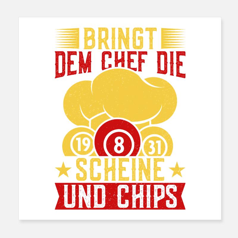 Bingo Game Bringt Dem Chef Die Scheine & Chips Poster 20 x 20 cm