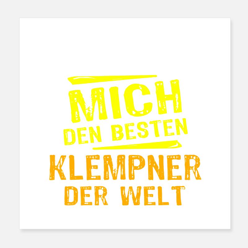 Klempner Geschenk Poster 20x20 cm