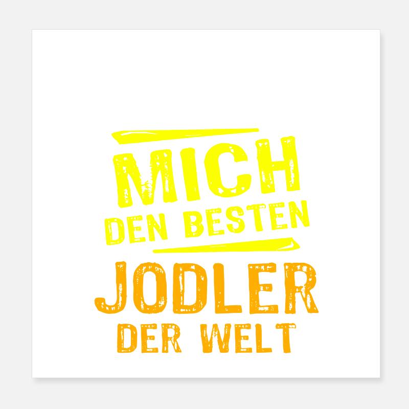 Cadeau de Yodelling Poster 20 x 20 cm