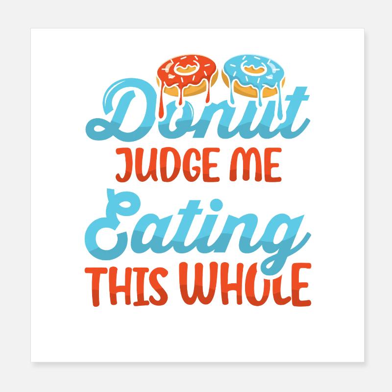 Restauration rapide en donuts Poster 20 x 20 cm