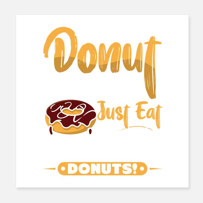 Restauration rapide en donuts Poster 20 x 20 cm