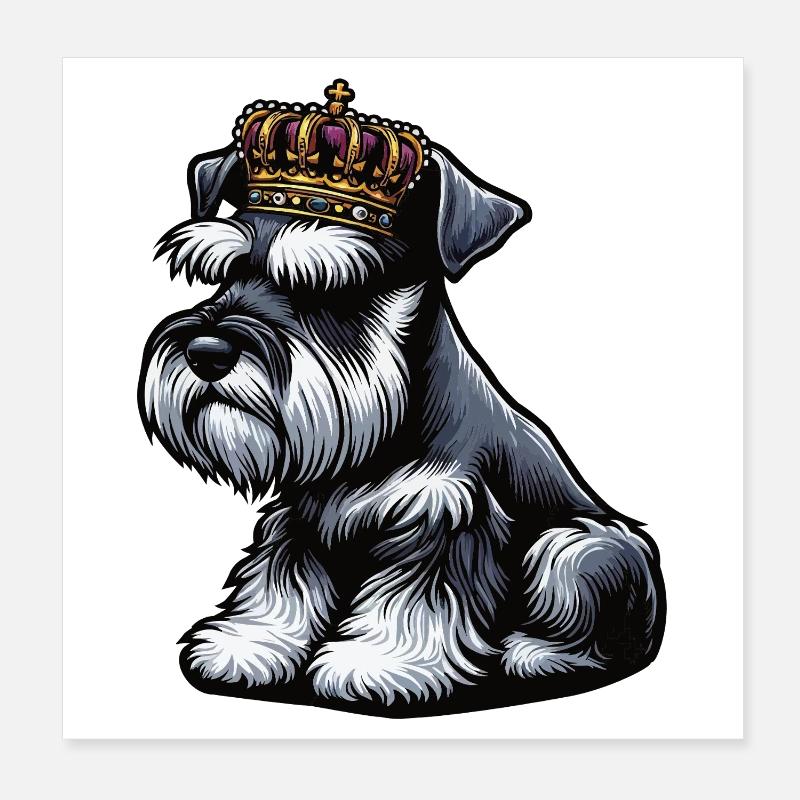 Schnauzer géant Schnauzer Propriétaire de Schnauzer Poster 20 x 20 cm