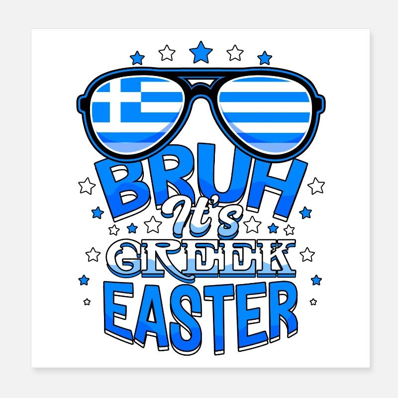 Mec, c’est Pâques orthodoxes grecques, Pâques Poster 20 x 20 cm