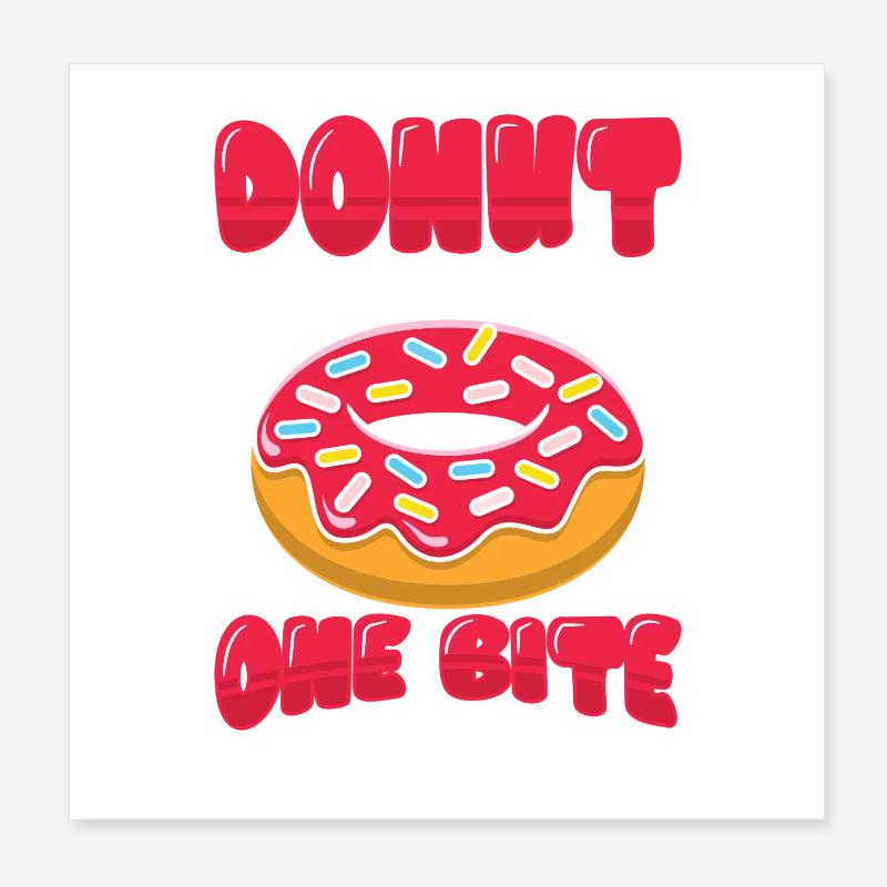 Donut fast food Poster 8" x 8" (20x20 cm)