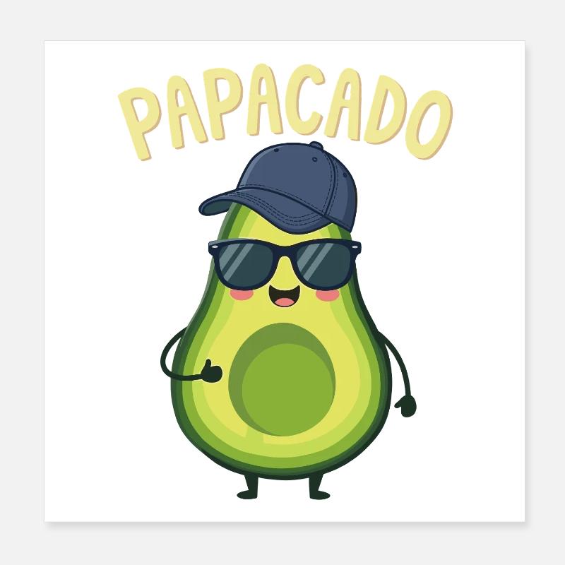 Futur papa et papa, Papacado, grossesse Poster 20 x 20 cm