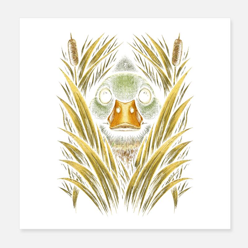 duck shooting Poster 8" x 8" (20x20 cm)