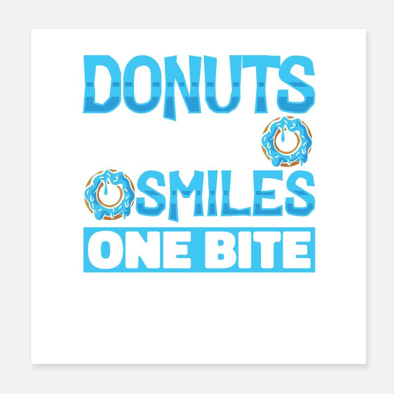 Restauration rapide en donuts Poster 20 x 20 cm