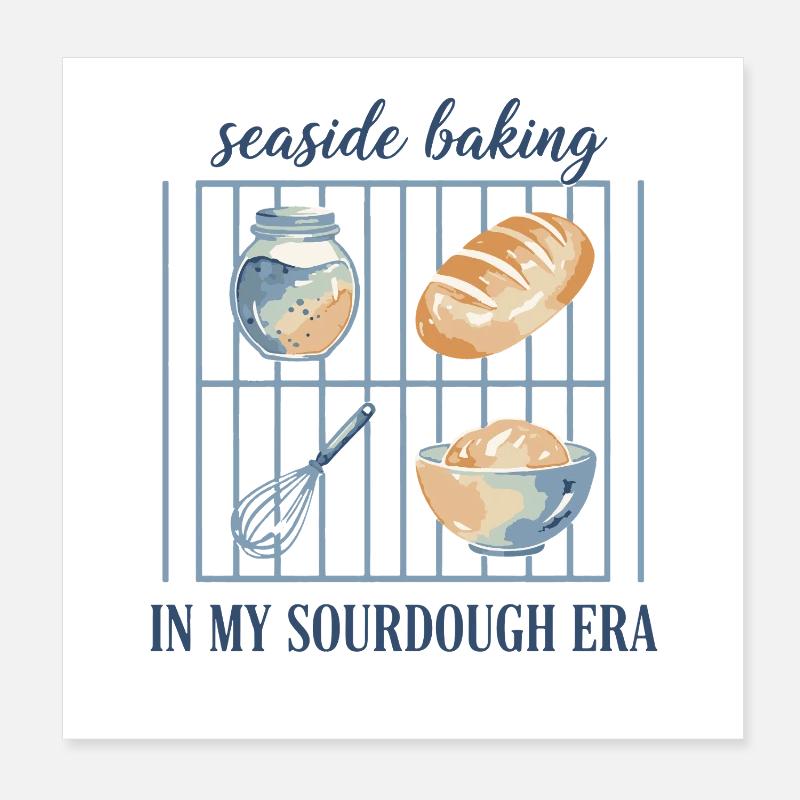 Säurteigbackbrot Backzeit Poster 20x20 cm