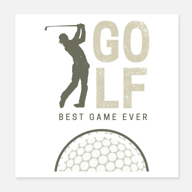 Golf Best Game Ever for Golfers and Coaches Design Poster 8" x 8" (20x20 cm)