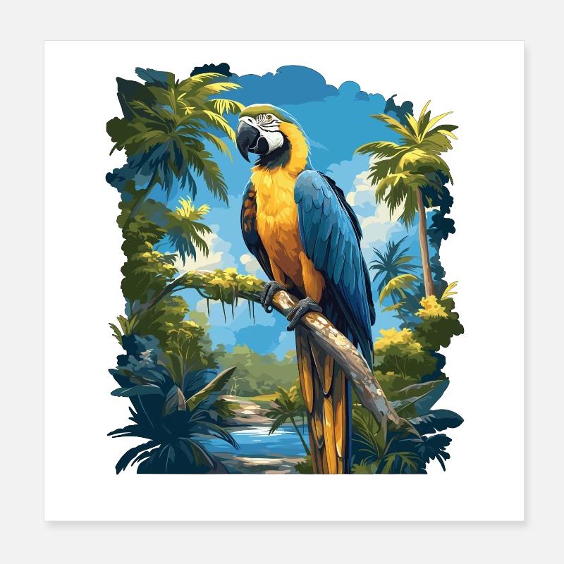 Macaw's Era Poster 8" x 8" (20x20 cm)