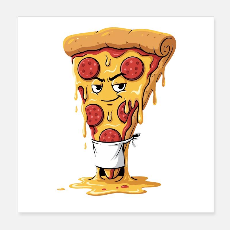 Tablier à pizza cool Poster 20 x 20 cm