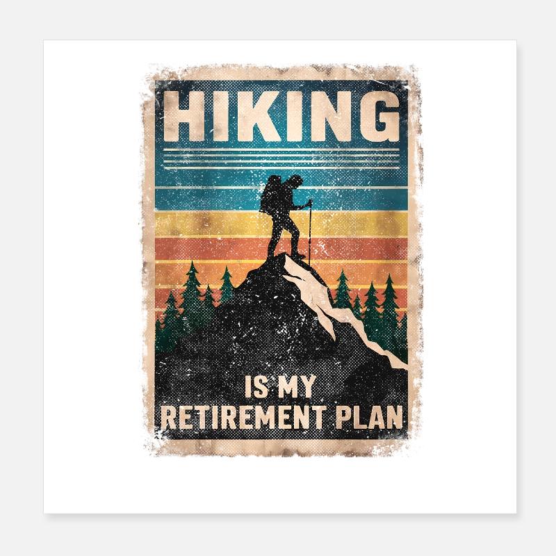 Wander-Ruhestand-Plan Wander-Spaß-Gästehaus Poster 20x20 cm