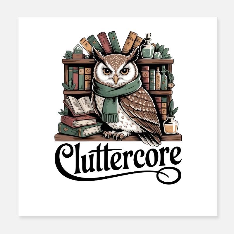 Cluttercore Enthusiast Poster 20x20 cm