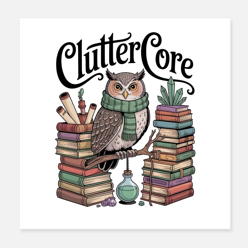 Passionné de Cluttercore Poster 20 x 20 cm