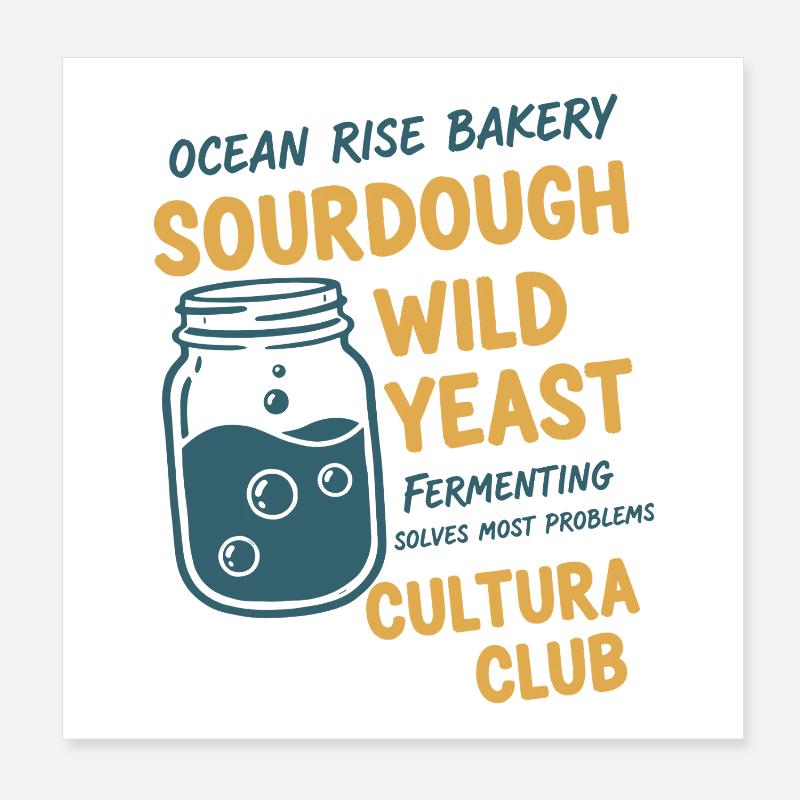 Sauerteigbrot Backbäcker Wildhefe Cultura Poster 20x20 cm