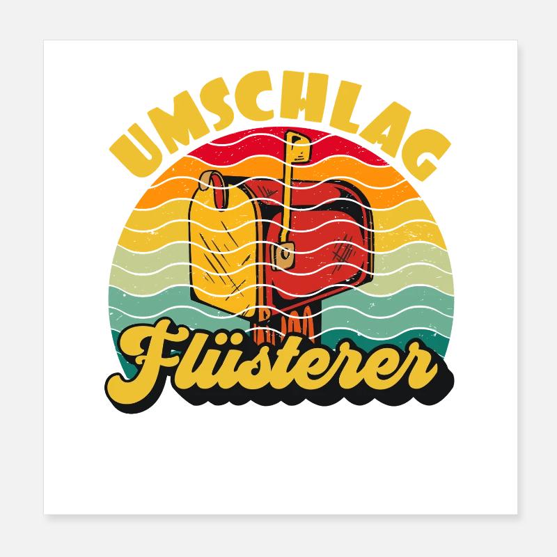 Briefträger UMSCHLAG FLÜTERER LUSTIG Poster 20x20 cm