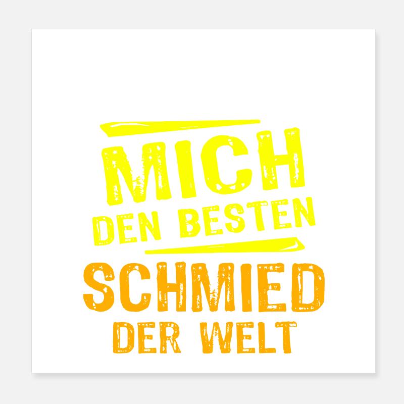 Schmied Geschenk Poster 20x20 cm