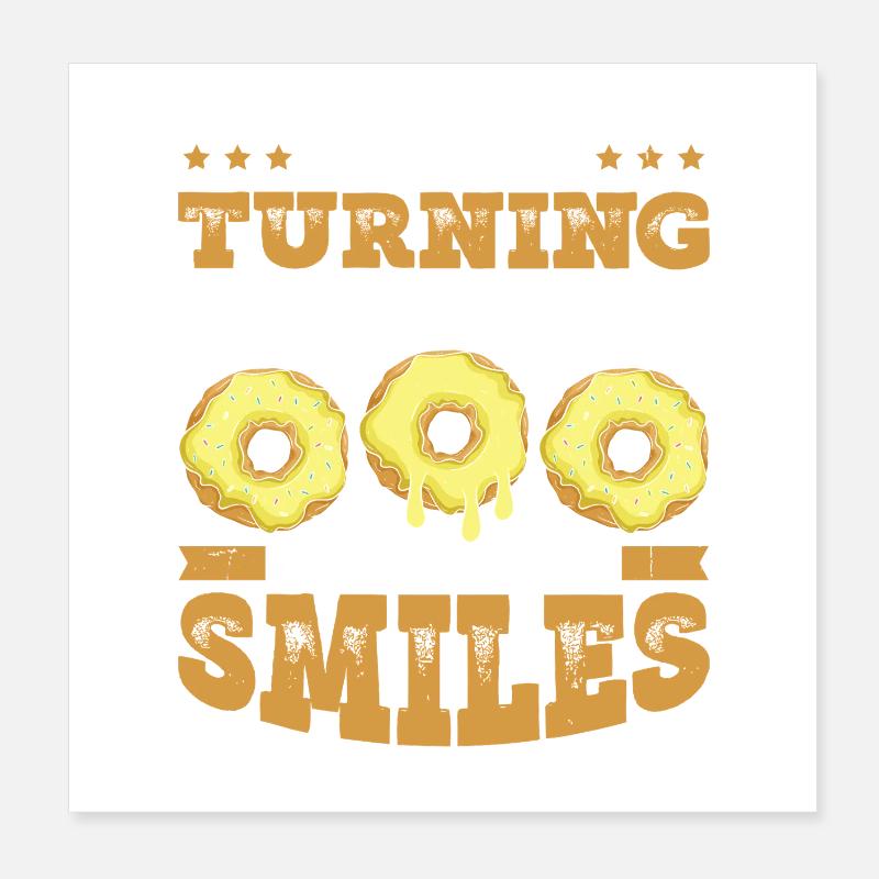 Restauration rapide en donuts Poster 20 x 20 cm