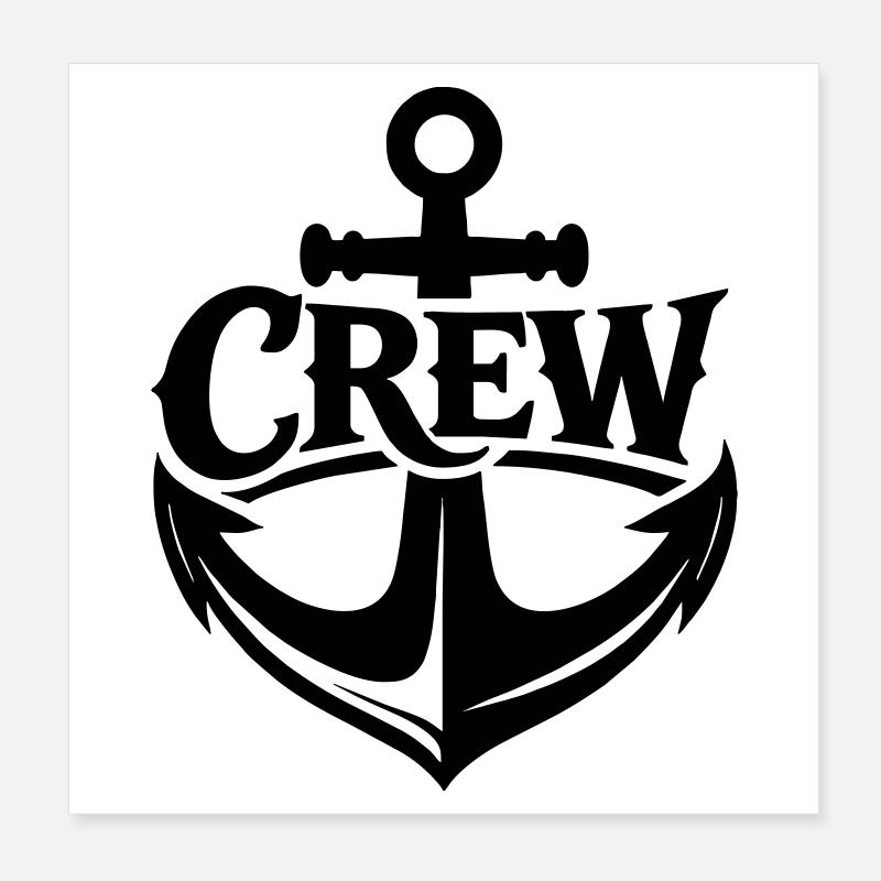 Schiffscrew Poster 20x20 cm