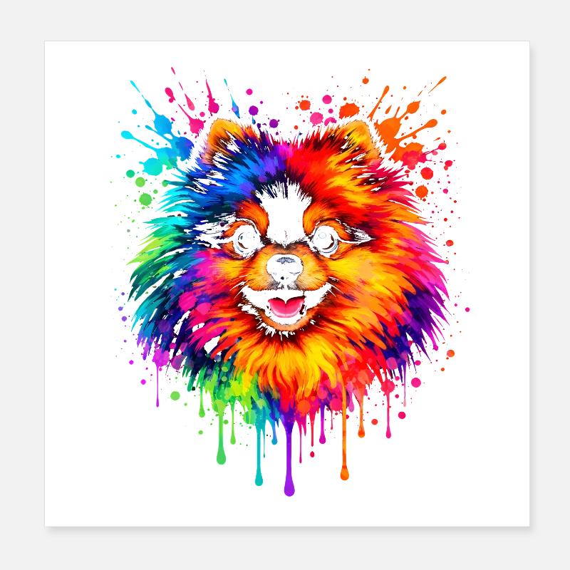 Pomeranian | Zwergspitz Pop Art Poster 20x20 cm