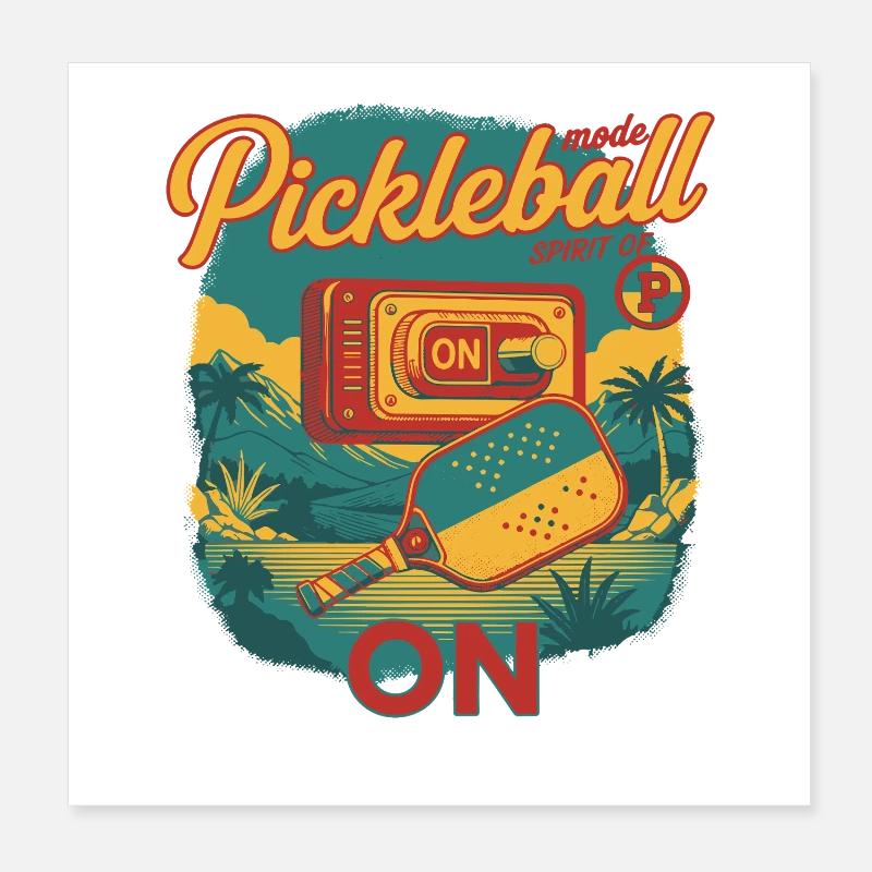Mode Pickleball sur Funny Player Adore le pickleball Poster 20 x 20 cm
