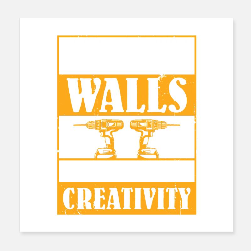 Drywall Drywall Builder Drywall Fitter Poster 8" x 8" (20x20 cm)