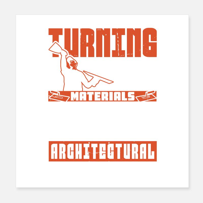 Constructeur de plaques de plâtre Installateur de plaques de plâtre Poster 20 x 20 cm